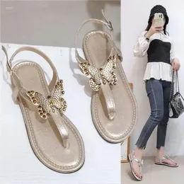 Gelatina di scarpe estive per donne sandali moda alla moda colorato a farfalla cristallo all'aperto usura infragenti di spiaggia casual infradito femmina di grandi dimensioni 11 444 d e95