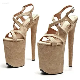 / Leecabe Sandals 9inches Suede 23cm أزياء أزياء أعلى الكعب العالي أحذية الرقص 543 D 81dd 81