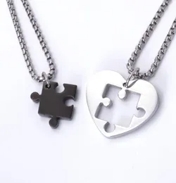 Jigsaw Heart Casal Pingente Pingente Titanium Aço Jóias de Jóias de Moda Pingente Pinging3896934