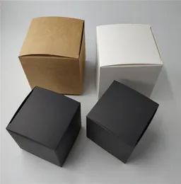 10 размер коричневая черная белая бумага Kraft Paper Boxes Blank Come Box Candy Craft Carfate Carmance Packaging Boxs1871975