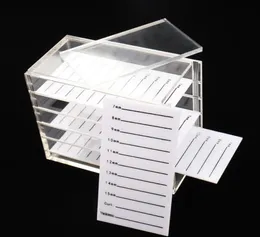 Falsche Wimpern Eyelash Extension Storage Box 5 Schichten Acryl -Wimpernhalter Palette Einzelvolum