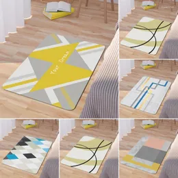 Teppiche Geometrische gedruckte Türmatte Nicht rutsches Haus Schlafzimmer Eingangsboden Teppich Dekorative Reinbare Küchenteppiche Veranda Flur Fußmatten
