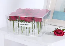 191625 buchi trasparenti arti acrilici di fiori di fiore di rosa organizzatore cosmetico Strumenti di regali per fiore per la fidanzata Wife9127859