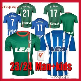 2024 Maglie da calcio Deportivo Joselu Alaves Camisetas de futbol 23 24 Edgar L.Rioja Wakaso Pere Pons Laguardia Lucas Shirt da calcio Shirt Uniforms Kit Kit