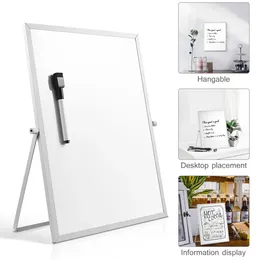 Whiteboard Magnetic Kids Painting Easel Useful Double Sided with Stand White Board Planner Reminder for Blackboard 240430