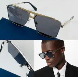 11 Свидетельство Солнцезащитные очки Металлические квадратные оттенки мужчины Z1584U Женщины Signature V форма на мостовых очках.