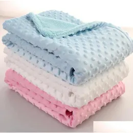 Cobertores Dlling Baby Peas Blanket Bedding Sofá Sofá Kids Soft Foam Throw Rugs Bolsa de manga DA334 Drop Deliver