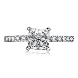 Cluster Rings 2024 Autumn S925 Sterling Sier Sugar Ring Square Wedding Proposal Handpiece Drop Leverans smycken DHHI2