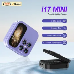 Новый i17 Mini Palm Flip Мобильный телефон разблокирован 2G Dual SIM -карт