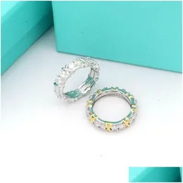 Кластерные кольца для женского перекрестного подключения с FL Diamond Zirconia Mens Designer Jewelry Man Women Women Gold Cring Drods Ot5mi