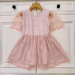 Sukienki Summer Children's Pink Mesh Princess Girl Baby Super Immortal Dress