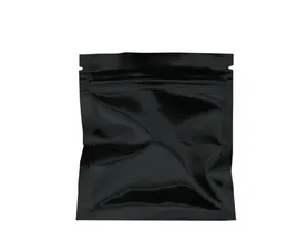 100 pcslot 7510 cm Blassa di imballaggio Mylar riclosabile nero sacchetti in alluminio sigillabile in alluminio sigilla sacca per imballaggio per alimenti con chiusura a cibi whol1659490
