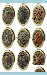 Anthropologie Mirror Decor Home Gardenmini Retro Vintage Style Butterflyflowerpeacock Makeup Cosmetic Pocket Compact Stainless8677311