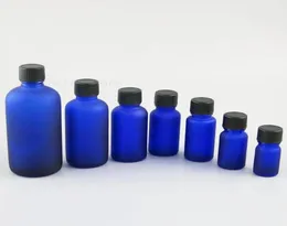 Förvaringsflaskor burkar eterisk olja matt blå gröna glas containrar injektionsflaskor 51015203050100 ml prov påfyllningsbar flaska 20pc3069828