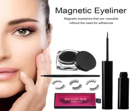 Professionelles Make -up Magnetic False Eyelashes Eyeliner Flüssiggel Eyeliner Set wasserdicht lang anhaltende Augen Make -up Kit5024893