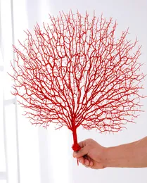 45cm Artificial Tree Branch White Coral Wedding Decorations Home Artificial Peacock Coral Branches Plastic Dried Branch9879540