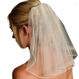 Brautschleiern Hochzeitsschleier Frauen kurze Vails mit Strass Tüll für Junggesellenparty 38 cm