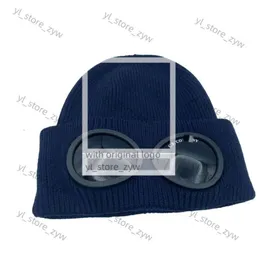 CP Companys Beanie Hat Erkekler Tasarımcı Yürütülmüş CP Örgü Lens Şapkaları Kadınların Ekstra İnce Merino Goggle Beanie Resmi Web Sitesi Versiyonu