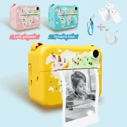 Instant Print Camera For Kids Christmas Birthday Gifts HD Digital Video Cameras Toddler Portable Toy 240509