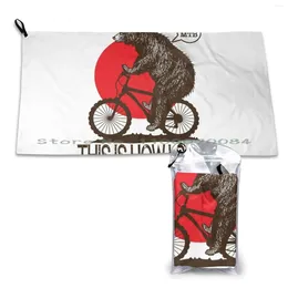 Towel Funny Mountainbiker This Is How I Roll Mtb Mountain Bike Bear Riding Quick Dry Gym Sports Bath Portable Movie Action