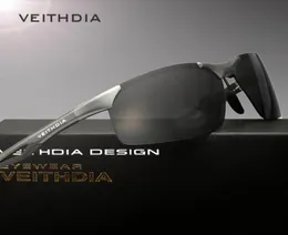 Veithdia Aluminium Classic Brand Men039s Okulary przeciwsłoneczne Polarzel Sun Glasses