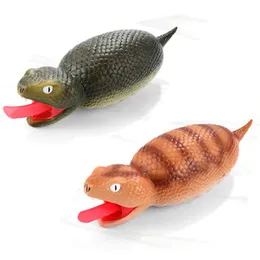 A Snake de brinquedo de descompressão pressiona e destaca seus sons de sons, crianças brincalhões de brincadeira alegre brinquedos fofos