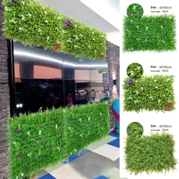 Dekorativa blommor 1st 40 60cm Artificial Plant Mat Greenery Wall-Hedge Grass Stak Foliage Panel Lawn Home Wall Garden Decoration