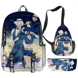 Rucksack Harajuku Funny Death Parade 3D Print 3pcs/fest