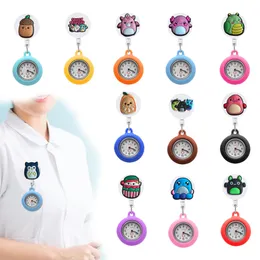 Childrens orologi carino maiale 2 50 clip tasca fob coglione orologio su bavani orologio per infermieri operatori medici retrattili retrattili b ot8se
