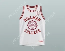 Nome noto personalizzato Youth/Kids Ronald 'Ron' Johnson 10 Hillman College White Basketball Jersey Deluxe Un diverso S-6XL cucito mondiale
