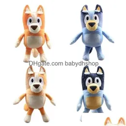 Gefüllte Plüschtiere Großhandel von 30 cm Welpe Familie Orange Blue Mantel Hund Eltern P Puppenspielzeug süße Geschenke Drop Lieferung DHS0Y