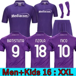 24 25 Maglie da calcio Fiorentina J. Ikone 2024 2025 Batistuta Castrovilli Erick Florence Jersey Acf Jovic A. Cabral Milenkovic C.Kouame Men Kids Football Shirt 16-XXL