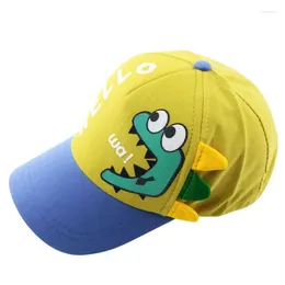 Beret Cartoon Dinosaur Regulowane Sun Visor Hat Spring Summer Infant Snapback 1-4y Baby Baseball Cap for Boy Girl