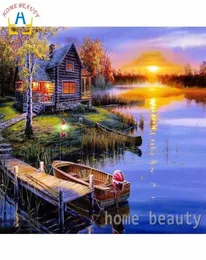 Casa di pittura di bellezza di bellezza del paesaggio per olio fai -da -te per numeri coloranti decorativi per numero di pareti foto y090 orza5353519