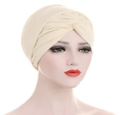 Szaliki czapki turbanowe dla kobiet Muzułmańska maska ​​gotowa do noszenia Hidżab Musulman Femme głowa opakowania panie fryzjerskie Chemo Cap6982549