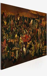 Großgröße Multinationa Canvas Kunst berühmte Personen, die Malerei über die göttliche Komödie mit Dante Ölmalerei -Druckposter für L2211446 diskutieren