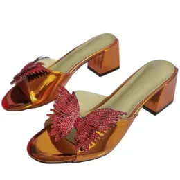 Doris Fanny Butterfly Sequined Flower Decor Party Shoes Women Block Heel Open Toe High Heels Luxury Summer Sandals Women 240509