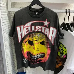 Дизайнер рубашки Hellstart T Hell Starr Mens Womens Shorts Tee Tee Hellstarr Polo Shir Hip Street Graffiti Clothing 604
