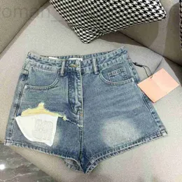 Women's Shorts designer Light colored denim shorts, women's new summer pear shaped figure, oversized, slimming and perforated, high waisted, wide leg A-line hot pants Y3HM