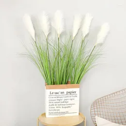 Dekorativa blommor 1 datorer 104 cm enstaka stam konstgjord vass bulrush heminredning bröllop bord rum dekoration present f788