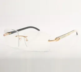 Einfache Buffs Gläserrahmen 3524022 mit natürlichen Büffelhornbeinen und 58 mm klares Schnittlinsen2796933