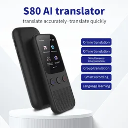 S80 Smart Translator Multi-Language Offline Recording Tradução Viagens para o exterior aprendizado