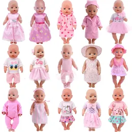 Lovely Pink Series docktillbehör Kläder Badkläder mini Bow Dress för 43 cm Rebirth 18inch Baby DIY Toy Gifts 240518