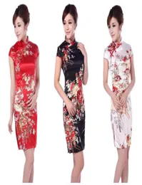 상하이 스토리 짧은 소매 저렴한 소매 저렴한 Cheongam 드레스 Qipao 섹시한 중국 스타일 드레스 가짜 실크 여자 039s 전통 중국어 dres3664062
