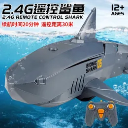 RC Submarine med 480p kamera undervattensbåt leksak fjärrkontroll haj djurrobotar på radiostyrda båtar leksaker för barn 240517