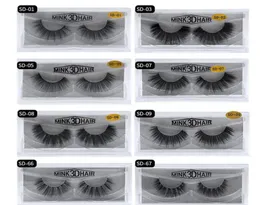 3D Eyelashes 11 styles Selling 1pairlot Real Siberian 3D Strip False Eyelash 24 Hours Ship Fake Eyelashe6543222