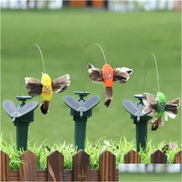 Decorazioni da giardino decorazione a energia solare danzante farfalle svolazzanti volanti cortile uccello cortile esterno casa agricola 220813 dro dhajg