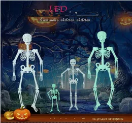 LED świetliste szkielety Halloweenowe rekwizyty Fluorescencyjny szkielet bar Haunted House Halloween Costumes Halloween Decorations 15 metrów 9041946