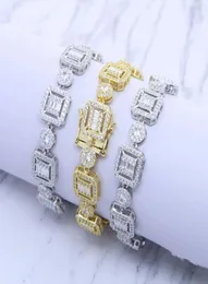 Micro Pave CZ Cluster Tennis Chain Bracelet 5A кубический цирконий замадкой Bling Fashion Women Jewelry Bracelets1624144