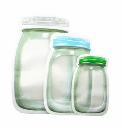 25pcs pedreiro jar com forma colorida plástico fosco stand -up zíper bolsa de embalagem saco seco para festas de festa de zíper reclosável com zíper Sto7888781